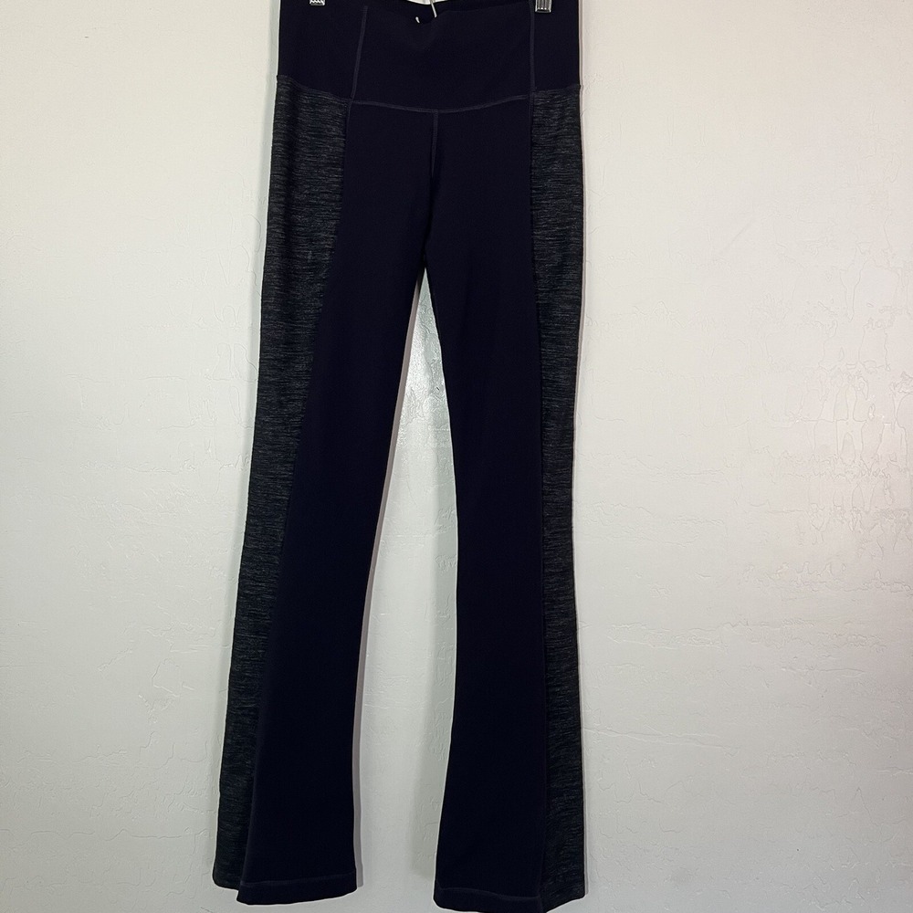 Lululemon Leggings 8 Purple Gray Barre Pulse Pants Reversible Slub Flared